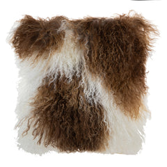 Mongolian Lamb Fur Throw Pillow - New Colors and New Sizes in 16 x 16 inches