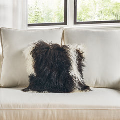 Mongolian Lamb Fur Throw Pillow - New Colors and New Sizes in 16 x 16 inches