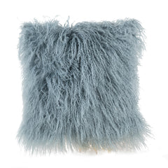 Mongolian Lamb Fur Throw Pillow - New Colors and New Sizes in 16 x 16 inches