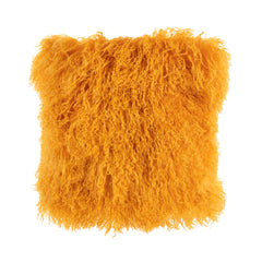 Mongolian Lamb Fur Throw Pillow - New Colors and New Sizes in 16 x 16 inches
