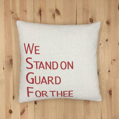 O Canada Lyrics Throw Pillow - Our Home and Native Land