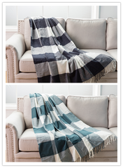 Buffalo Check Throw - Big Check and Bigger Size - 50 x 70 inches with 4 inches fringe - 2 Colors