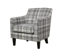 BRAXTON ARM CHAIR - EB1316TXSL02  - Gray Plaid, Stcok is available in end Oct 2023