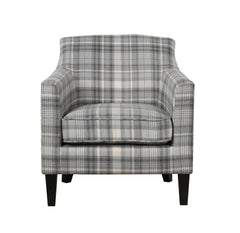 BRAXTON ARM CHAIR - EB1316TXSL02  - Gray Plaid, Stcok is available in end Oct 2023