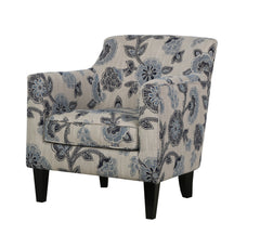 BRAXTON ARM CHAIR - HTAC1316BXTK27BL  - Blue Floral Damask, Stcok is available in end Oct 2023