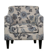 BRAXTON ARM CHAIR - HTAC1316BXTK27BL  - Blue Floral Damask, Stcok is available in end Oct 2023