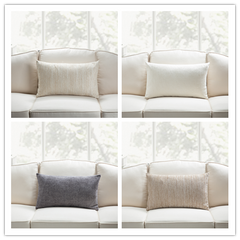 New ! - All Solid - Seattle Solid Lumber Size Throw Pillow  - Rectangular Sizes in 12 x 20 and 14 x 24 inches