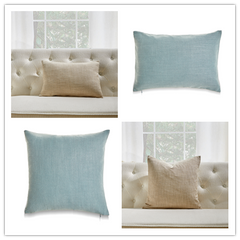 New ! - All Solid - Seattle Solid Square and Lumber Size Throw Pillow  - Two Colors and Two Sizes