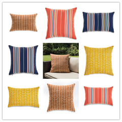 My Cottage Living Outdoor - Outdoor Pillow Year 2024 - Fishbone & French Stripe Pattern