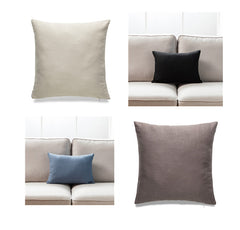 All Solid - Seattle Solid Pillow - Viscose/Polyester Blended - Knife Edge - Sizes are in sqaure in 20 x 20 inches and rectangle 14 x 20 inches