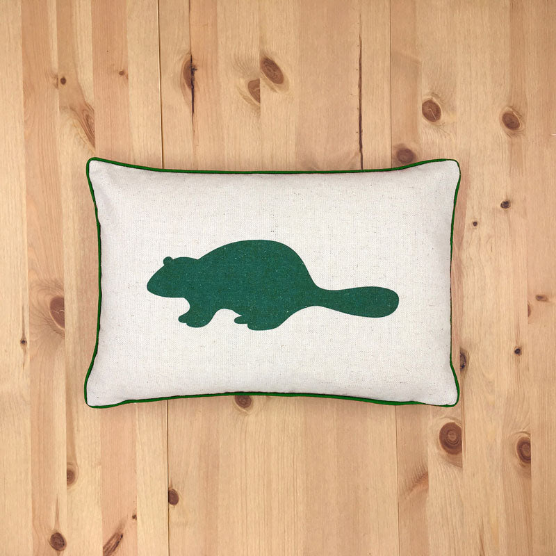 Beaver Pillow  - BV1218IC03 - Color Bottle Green