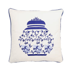 Chinoiserie Pillow - Pillow Cover Only - Color Blue