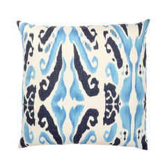 Dallas Throw Pillow - iKat pattern in Denim Color