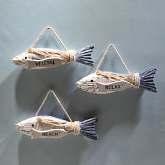 Decor - Fish wood crafted with qoutes