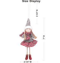 Ornaments - Boy and Girl with Knit Hat/Scarf/Sweater/Dress - Set of 2 ( One Boy + One Girl)