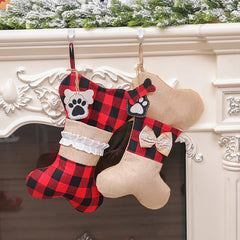 Christmas Ornament - Dog Bone Sox - Two Color Options
