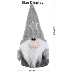 Gnomes - Red and Grey Hat with Glitter Star - Price in set of 2