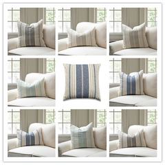 New! - Farm House Contemporary French Stripe- Four Color and Two Size Options