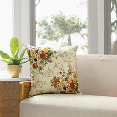 Florence Floral Printing Throw Pillow - Size in 22 x 22 inches - 2022 New Collection