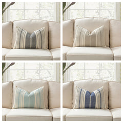 New! - Farm House Contemporary French Stripe- Four Color and Two Size Options