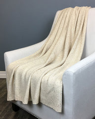 Happy Holiday - Holiday Glitter /Wave Knit Throw