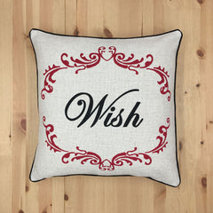 Holiday Series Pillow - Pillow Cover Only- Wish