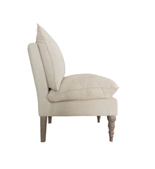 Sasha Slipper Chair - SKU: HTAC0000SASL4201 - Base color in Linen with Navy Strip