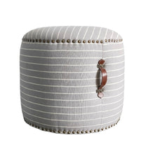 JOHNANSSON OTTOMAN - SKU: HUITXOTJS83BGY - GREY STRIPE