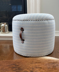 JOHNANSSON OTTOMAN - SKU: HUITXOTJS83BLB - Light Blue Stripe