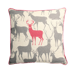 My Cottage Home - Reindeer Throw Pillow - In 4 Color Options
