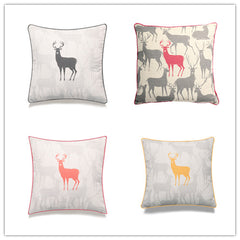 My Cottage Home - Reindeer Throw Pillow - In 4 Color Options