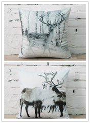 My Cottage Home - Reindeer Throw Pillow - in size 20 x 20 inches