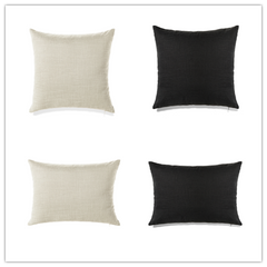 All Solid - Seattle Solid Pillow  - 55% Linen 45% Cotton - Knife Edge - Sizes are in sqaure in 20 x 20 inches and Rectangular 14 x 20 inches