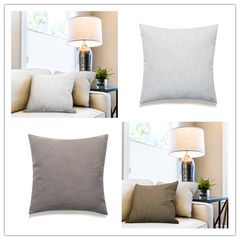 All Solid - Seattle Solid Pillow  - Linen/Polyester Blended - Knife Edge - All Sizes are in 20 x 20 inches