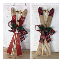 Christmas Ornament - Ski Board - Set of 2