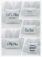 My Cottage Home Throw Pillow -  Size Options - 14 x 20 inches and 18 x 18 inches