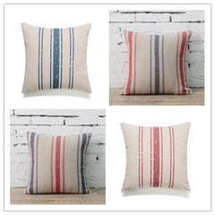 Farm House Old French Linen Stripe-Two Sizes and Two Versions