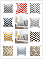 Los Angeles Throw Pillow - Chevron Pattern in Multi-color Options