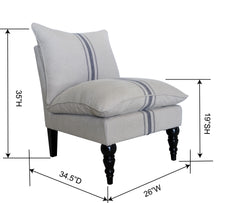 Sasha Slipper Chair - SKU: HTAC0000SASMB10BG -CHECK - BEIGE